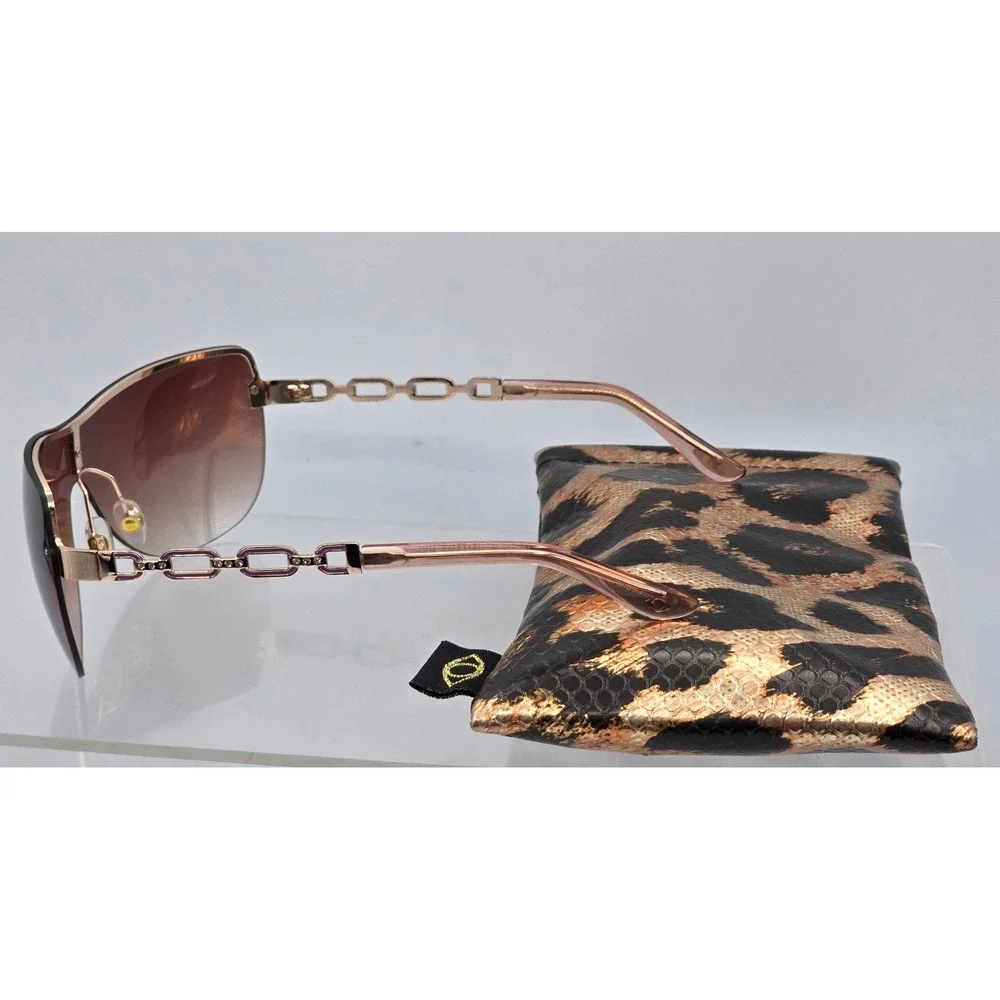 Sofia Vergara x Foster Grant Veronica Shield Sunglasses Womens OS Rose Gold -New